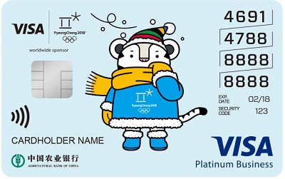 农业银行Visa2018冬奥会主题信用卡