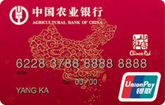 农业银行金穗“中国红”慈善信用卡（普卡）