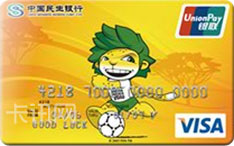 民生银行2010年南非世界杯双币信用卡（吉祥物版-金卡）