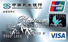 民生银行标准白金信用卡（VISA版）