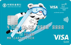 农业银行Visa冬奥会主题信用卡（青色吉祥物版-金卡）