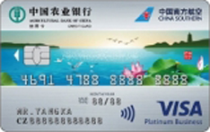 农业银行南航明珠联名信用卡(VISA水版-白金卡)