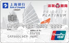上海银行潮商汇金主题信用卡（白金卡）
