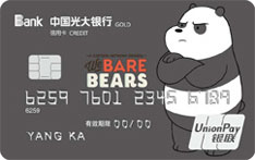 光大银行咱们裸熊信用卡（萌萌宅男熊猫卡）
