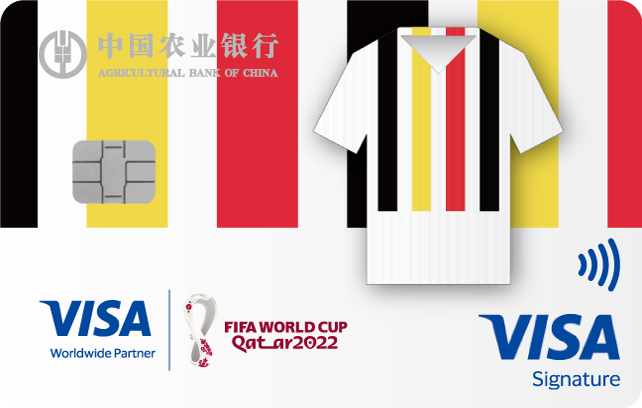 农业银行Visa FIFA世界杯主题信用卡（欧洲红魔-队服版）