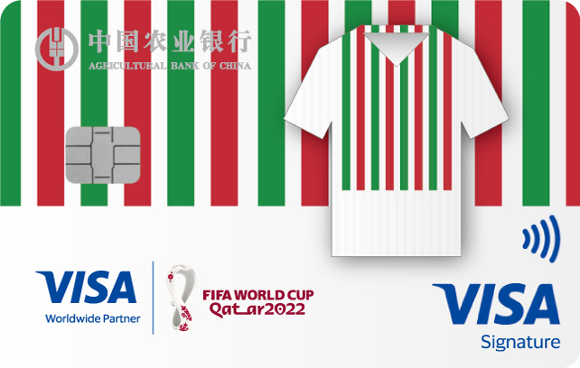 农业银行Visa FIFA世界杯主题信用卡（热情堡垒-队服版）