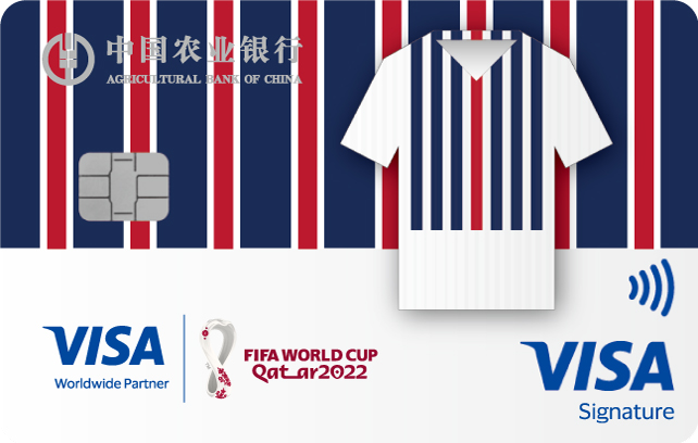 农业银行Visa FIFA世界杯主题信用卡（三狮军团-队服版）